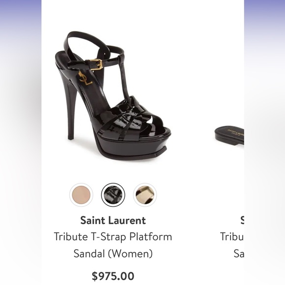 AUTHENTIC LIKE NEW - SAINT LAURENT T - STRAP TRIBUTE SANDAL - Picture 8 of 8